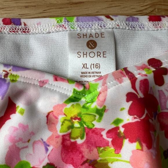 Shade & Shore Women's Floral Print Side Ring Bikini Bottom - Size XL - NWT - Picture 2 of 7